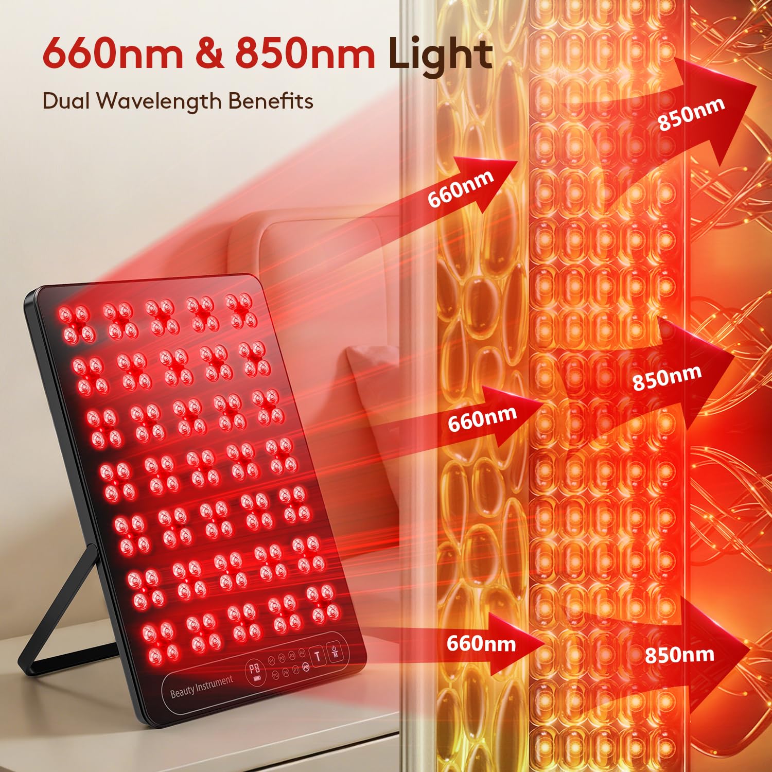 Amazon.com: Red Light Therapy for Face Body: 660nm & 850nm